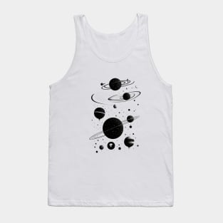 white and black galaxy Tank Top